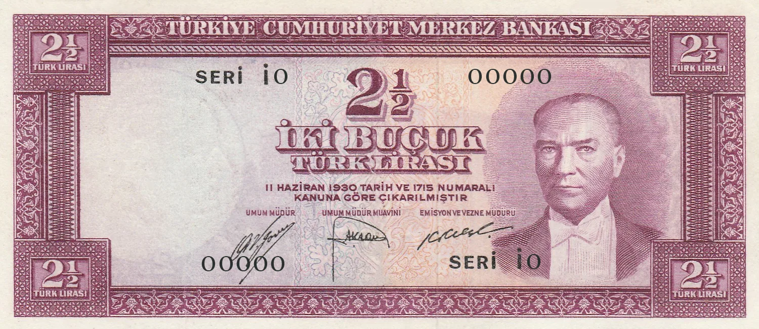 2,5 Türk Lirası
